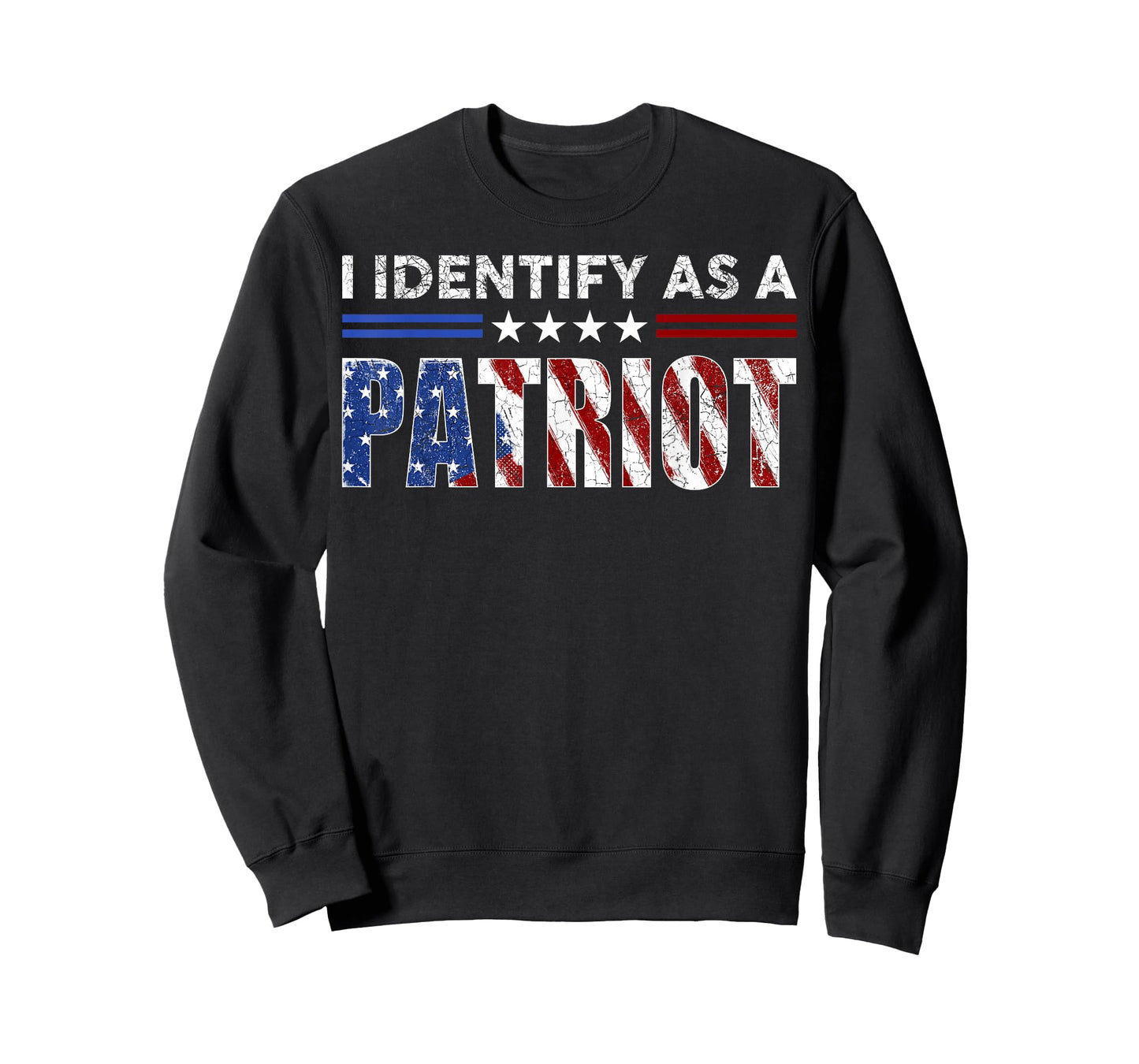 I Identify As A Patriot American Flag Veterans Patriotism T-Shirt