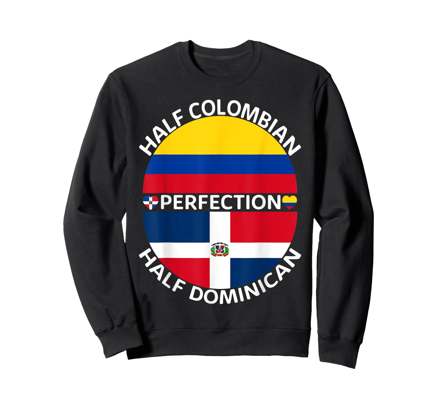 Half Colombian Half Dominican Republic Colombia Flag Men T-Shirt