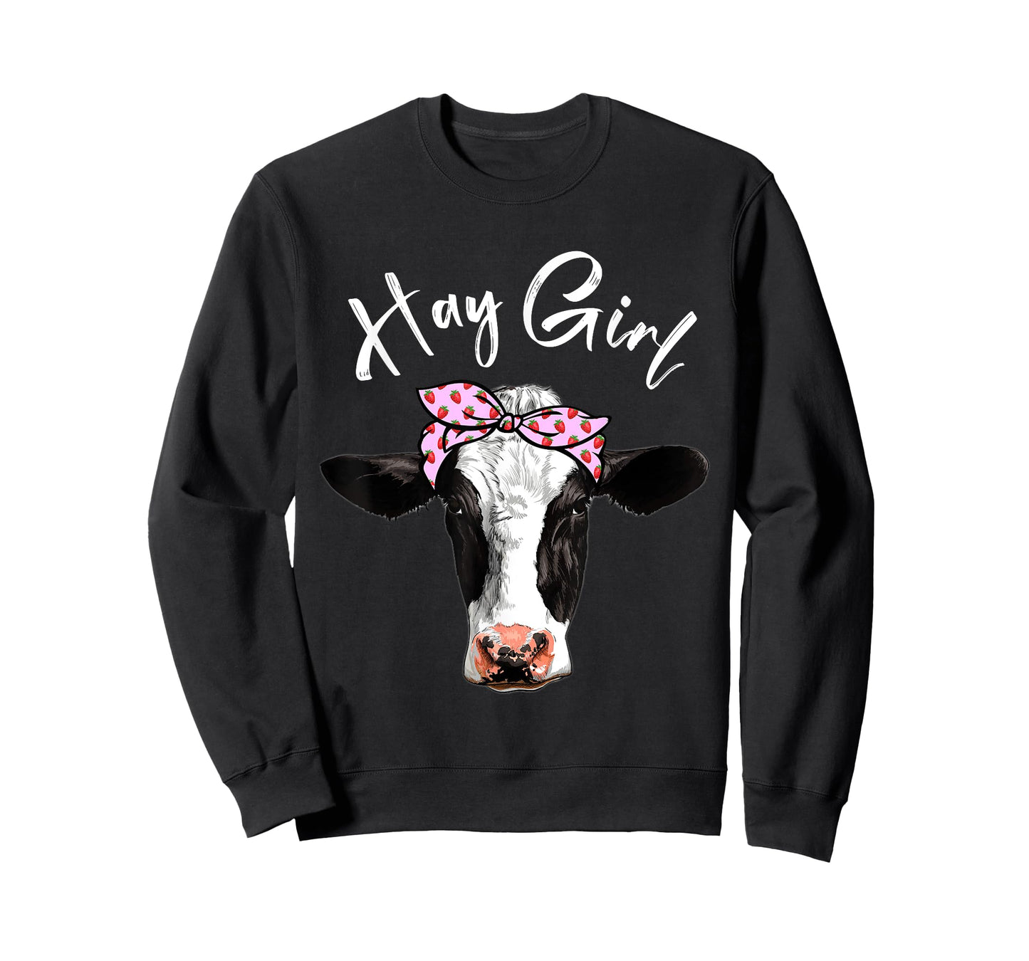 Hay Girl Farmer Cattle Strawberry Cow Heifer Farm Lovers T-Shirt