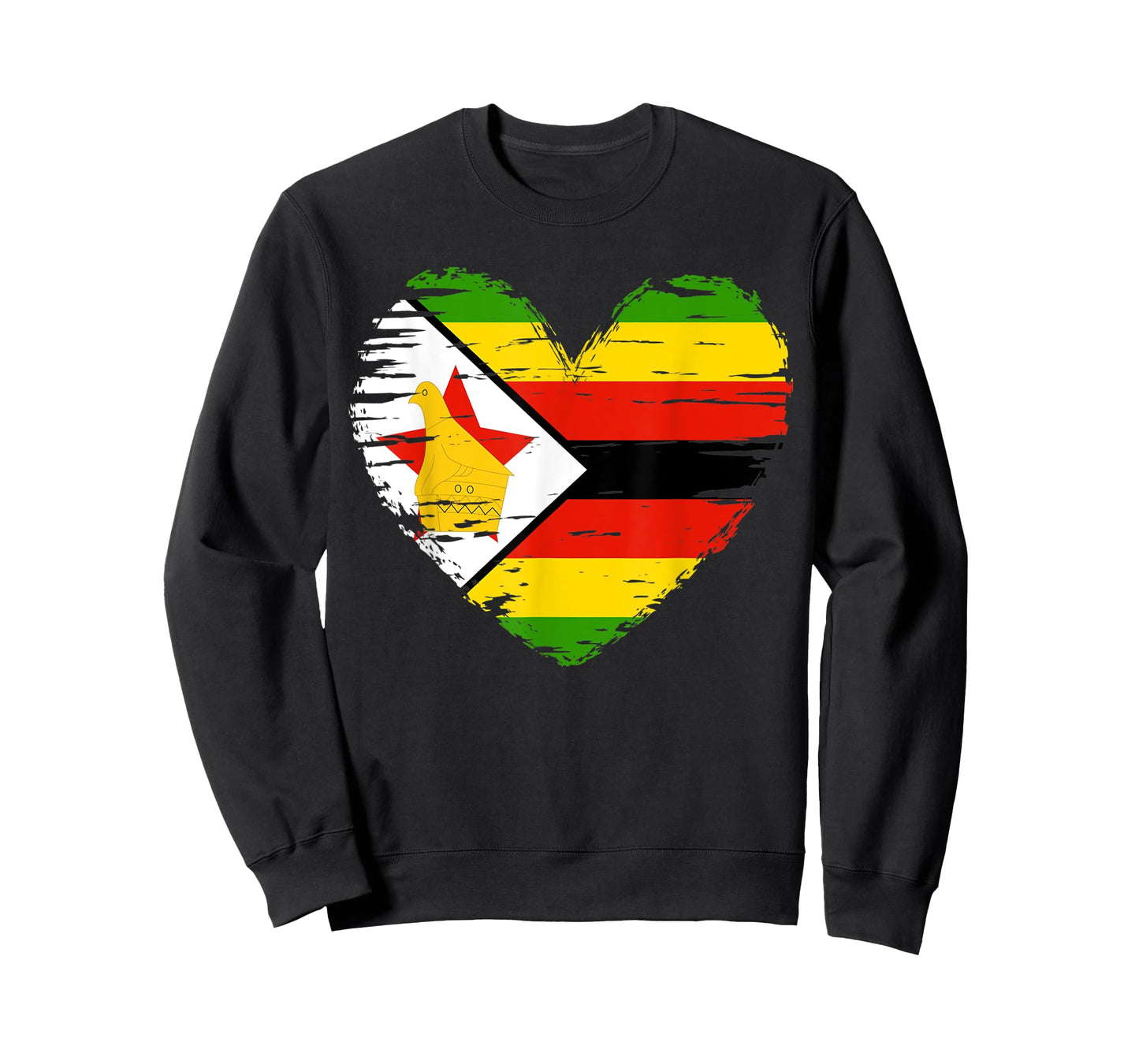 Zimbabwe Outfit - Zimbabwe Heart Flag - I love Zimbabwe T-Shirt