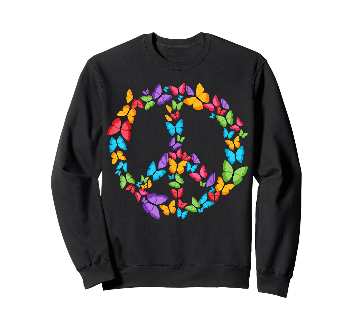 Retro Peace Love | Love 60's 70's Hippie Butterflies T-Shirt