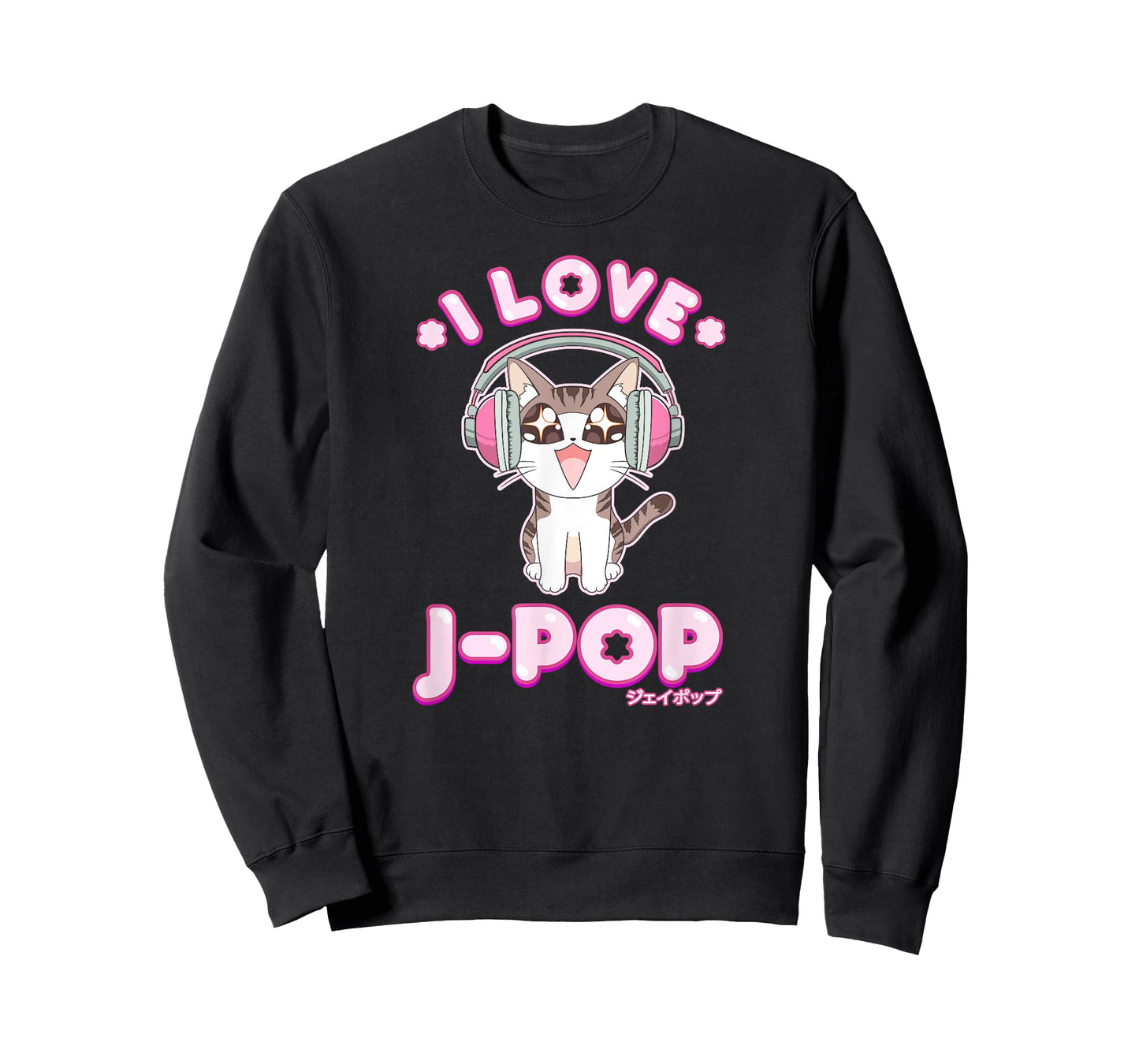 Cute Cat J-pop Shirt - Anime Japanese Pop Music T-Shirt for Men Women Girls Kids