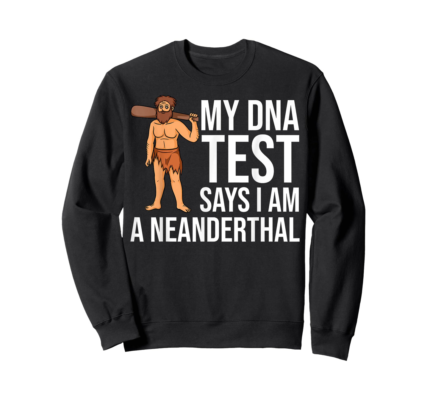Neanderthal Dna Test Gift Caveman Woman Skull T-Shirt