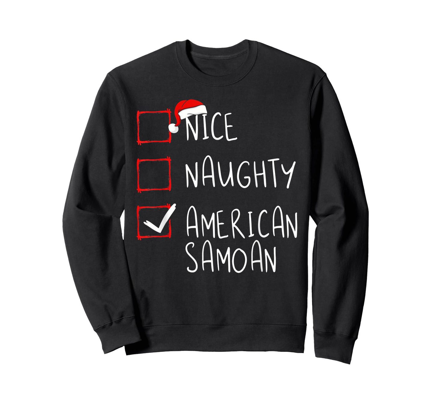 Nice Naughty American Samoan Christmas American Samoa T-Shirt