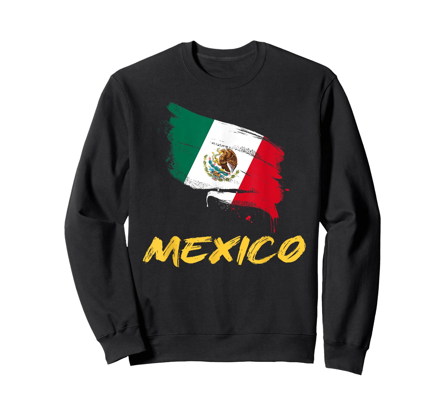 Mexico MX Mexican Heritage Flag Paint Stroke T-Shirt
