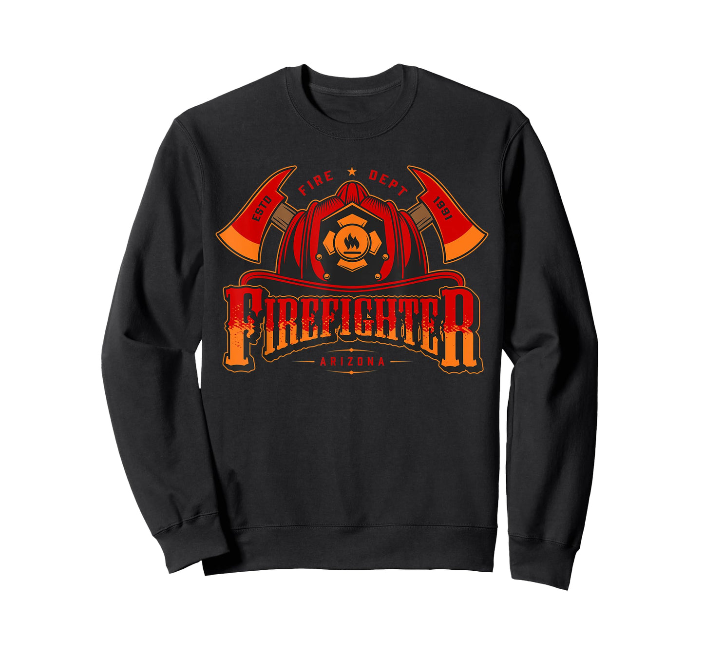 Vintage Firefighter Badge, Fire Dept., Arizona Estd. 1991, T-Shirt