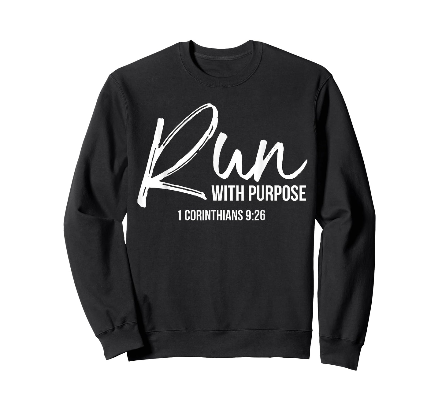 P37 Design Studio Jesus Shirts Christian Runner Gift Running Gear Run With Purpose Quote T-Shirt - Women's, Black, Small, Short Sleeve, Classic Fit, Cotton 100%