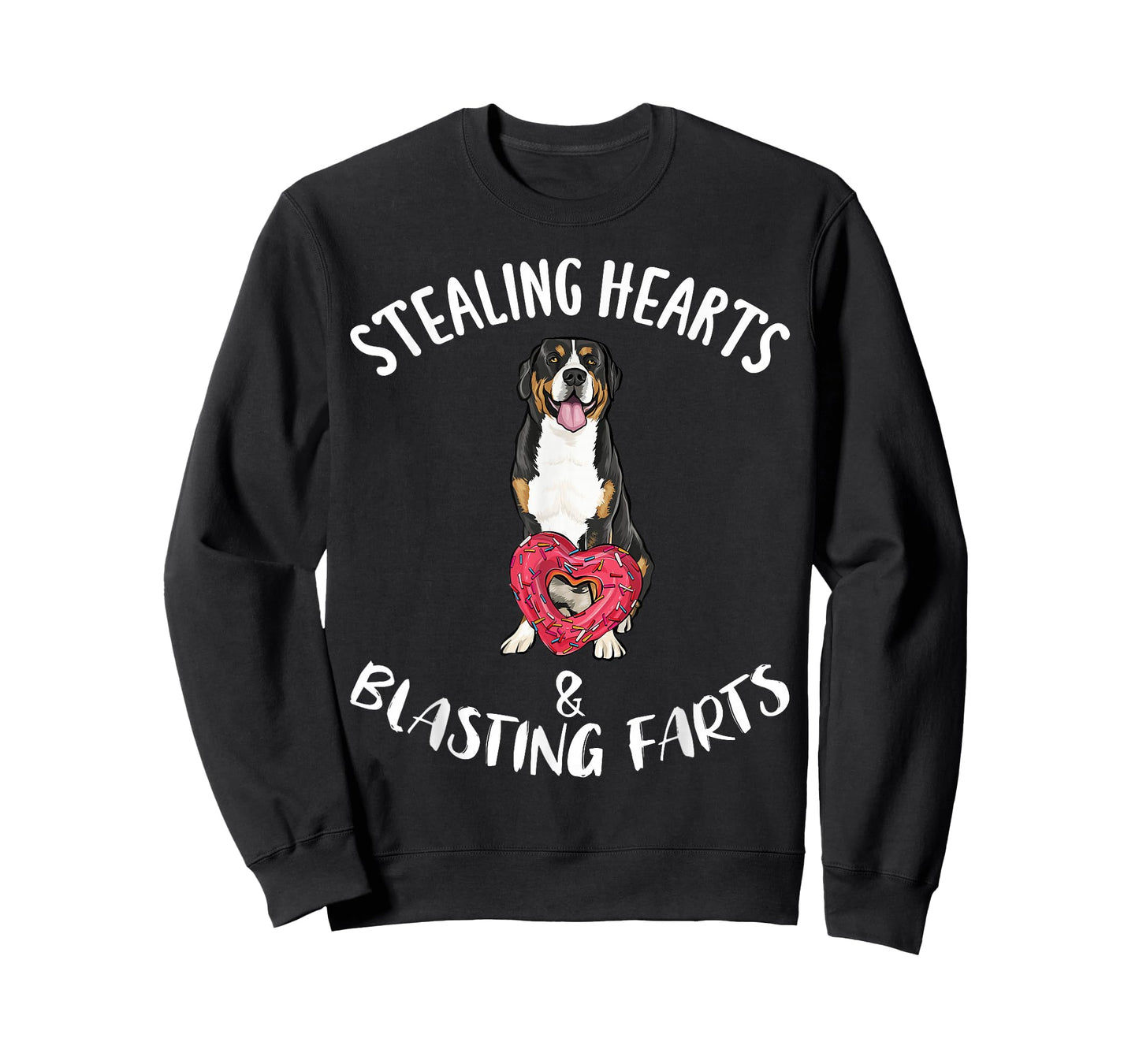 Stealing Hearts Blasting Farts Greater Swiss Mountain Dog T-Shirt