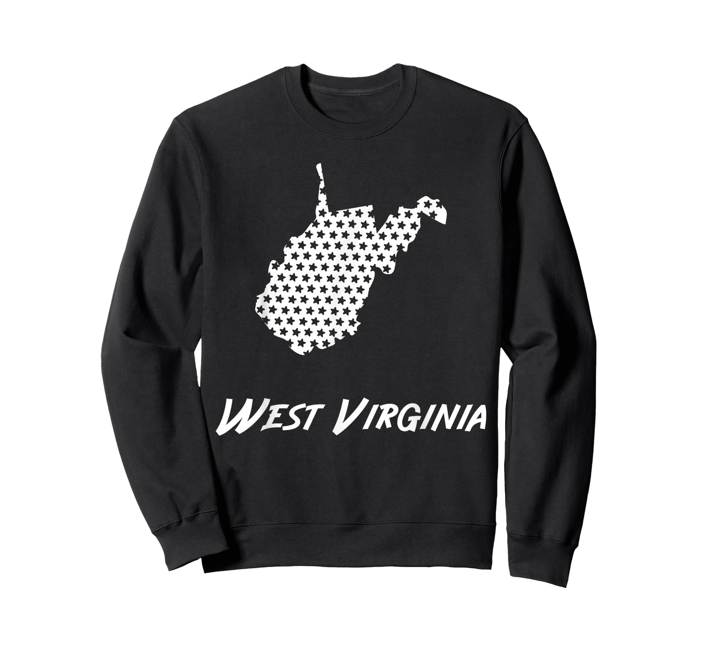West Virginia USA State Outline Stars Vintage Retro Design T-Shirt