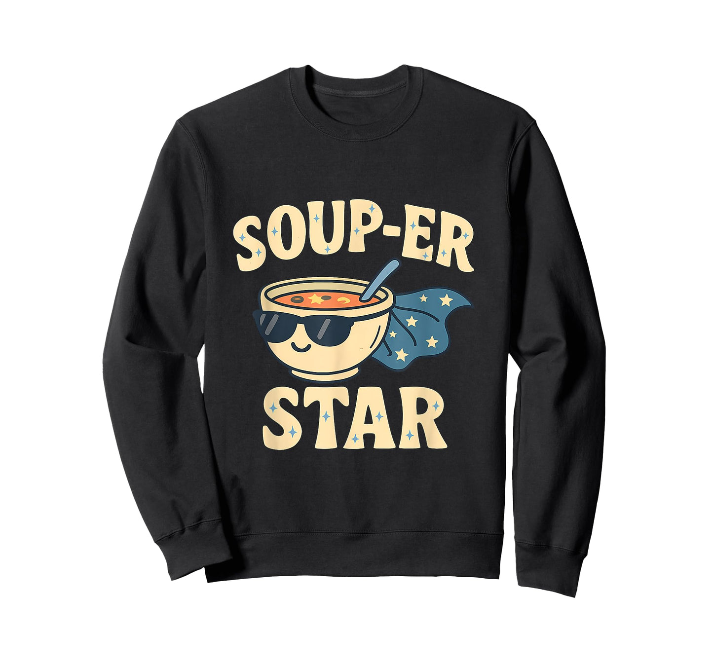 Soup-er Star Dad Joke Pun Graphic Print T-Shirt