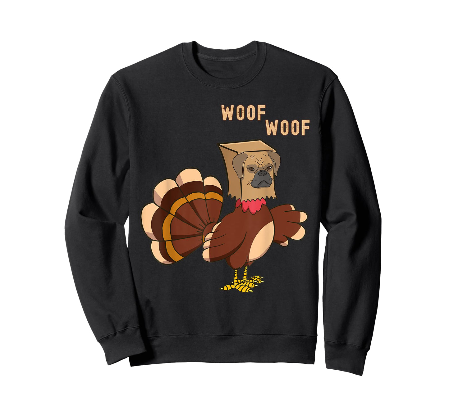 Thanksgiving Dog Funny Fake Puppy Woof Thanksgiving Turkey T-Shirt