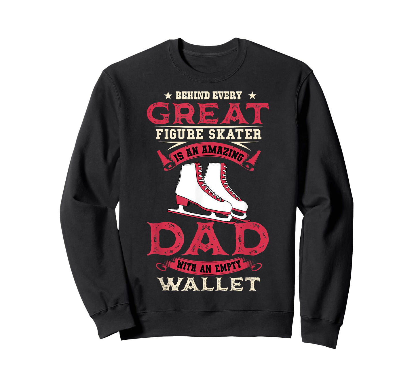 Ice Skating Dad Skates Figure Skating Sport Father's Day T-Shirt