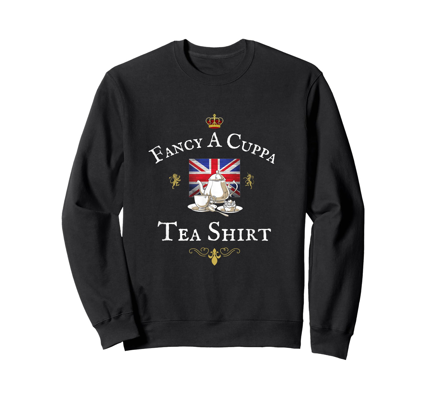 FANCY A CUPPA TEA, FUNNY BRITISH PROUD UK UNION JACK FLAG T-Shirt