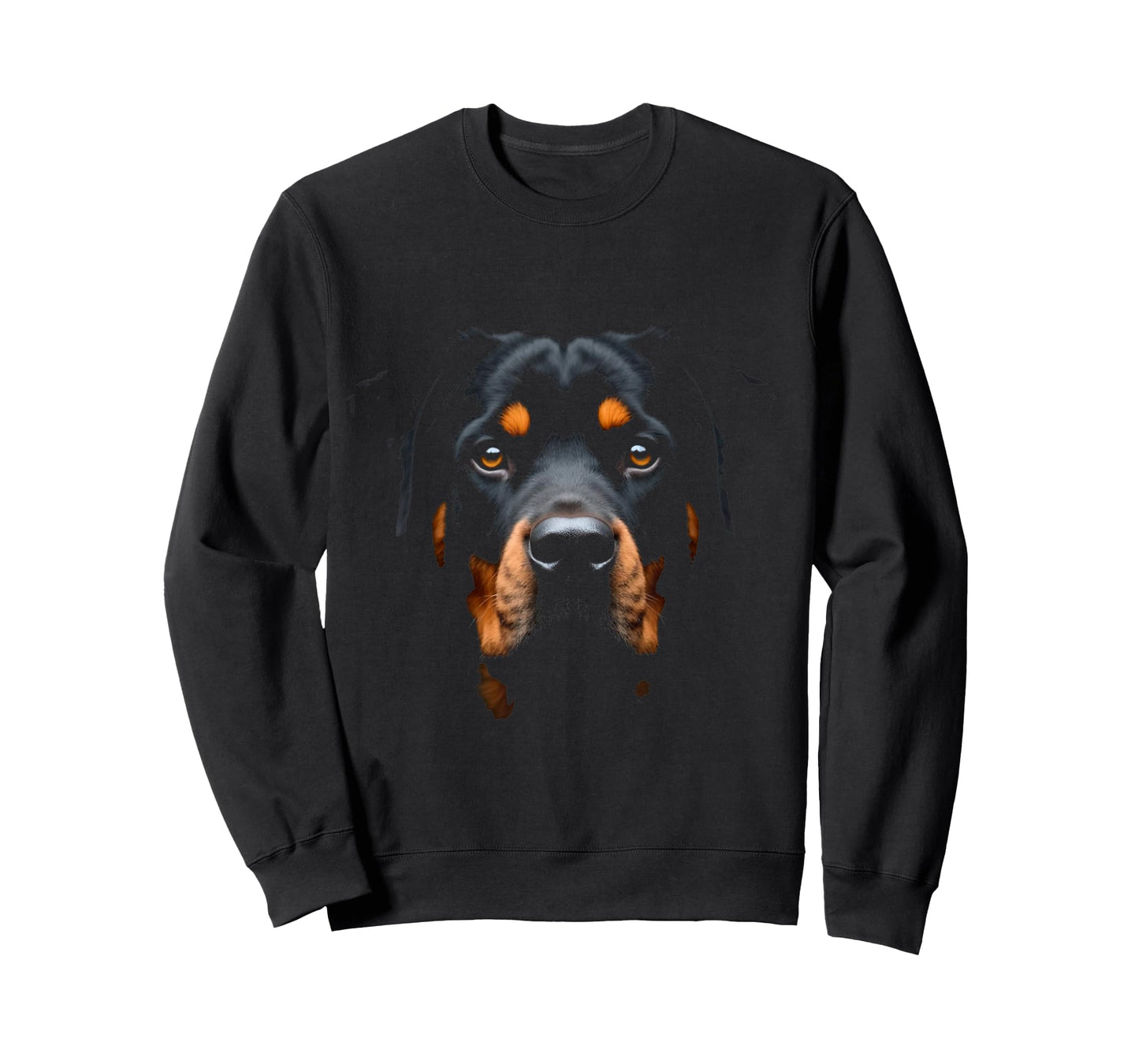 Black Rottweiler Dog Rottie Face T-Shirt