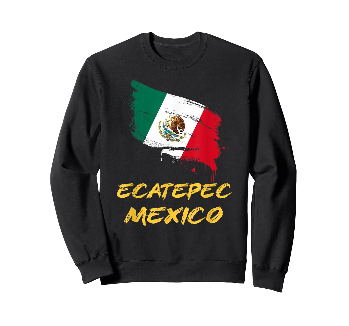 Ecatepec Mexico MX Mexican Heritage Flag Paint Stroke T-Shirt