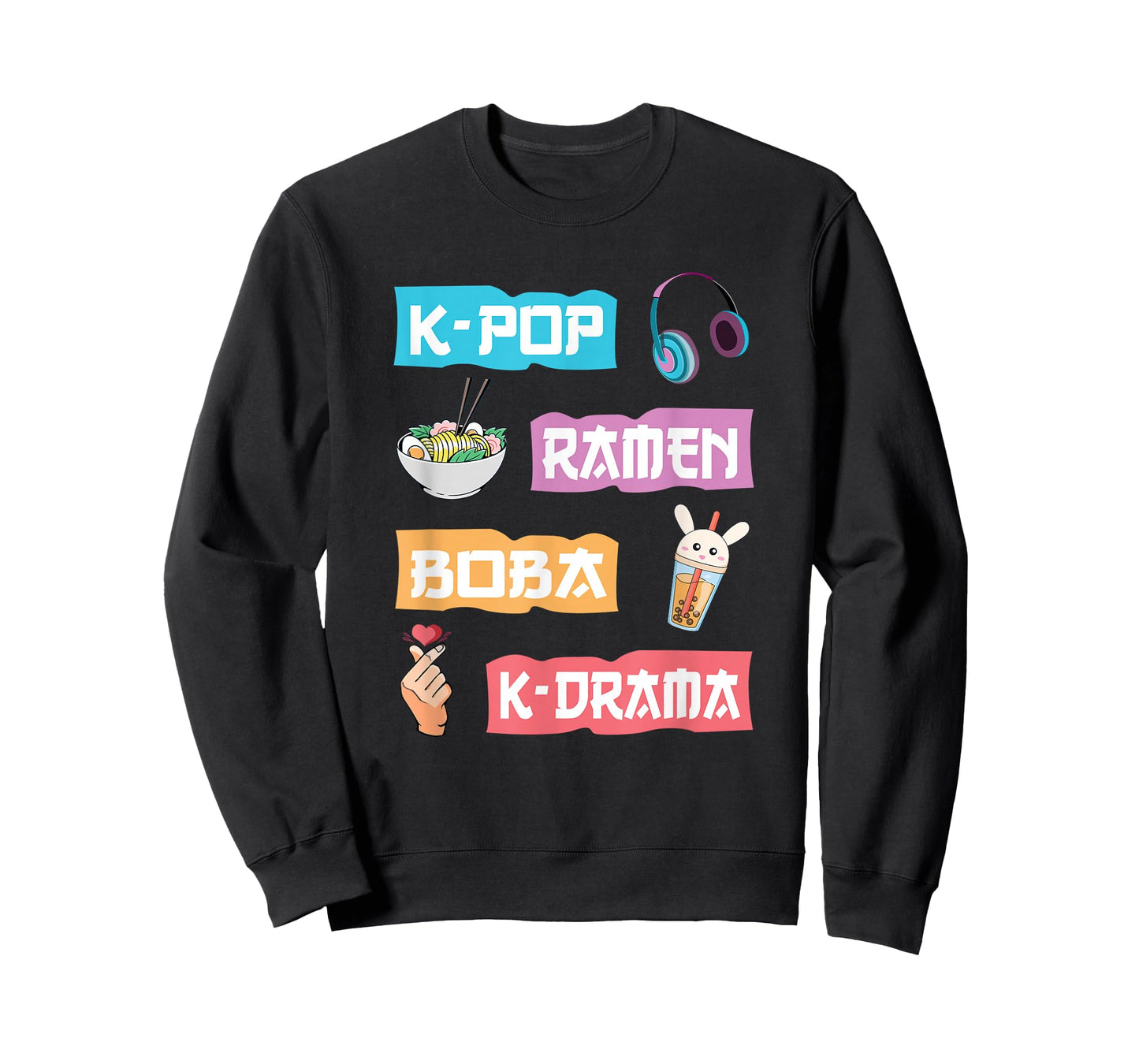 K-Pop Ramen Boba K-Drama - Cute Anime Ramen T-Shirt Small