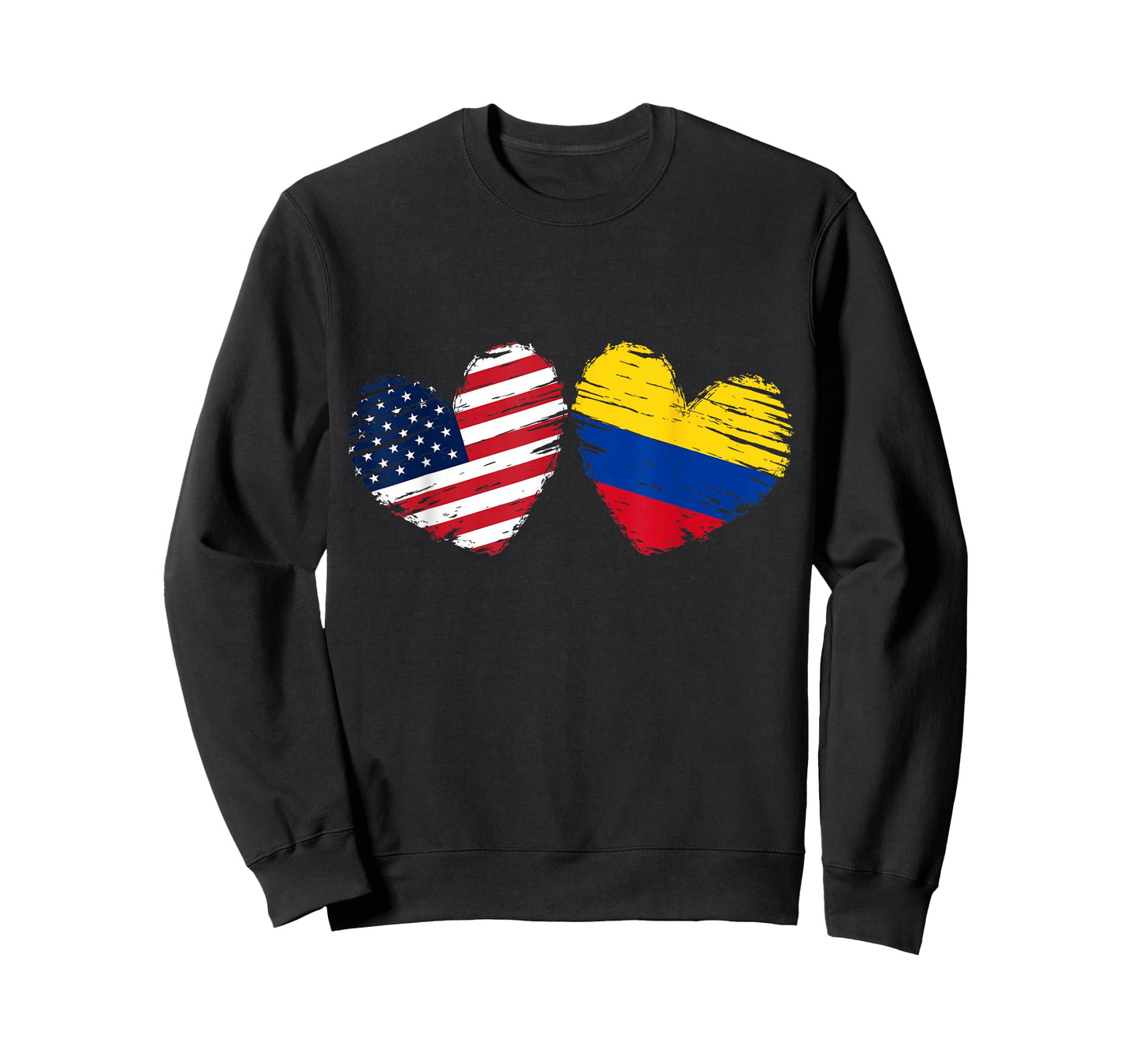 USA Colombia Flag Heart Valentines Day Colombian American T-Shirt