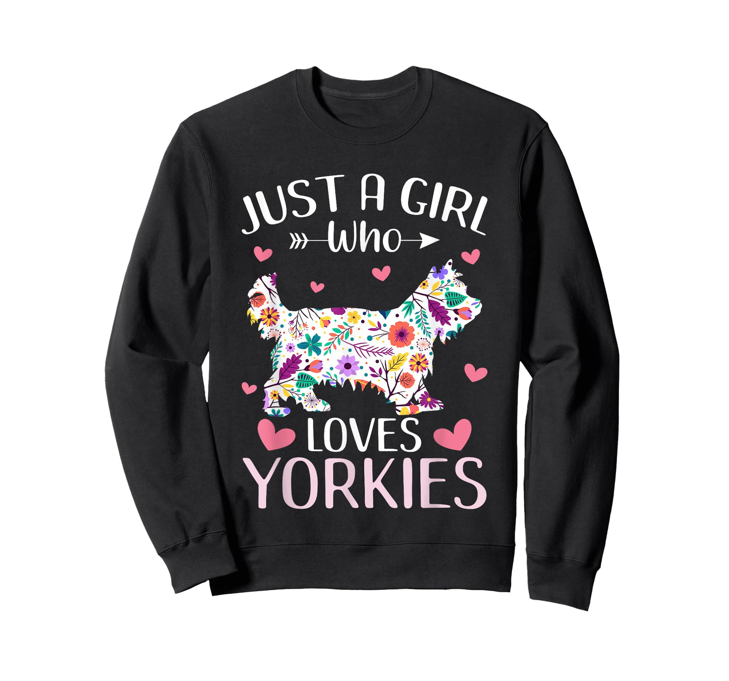 Just A Girl Who Loves Yorkies Cute Dog Lover girls kids T-Shirt