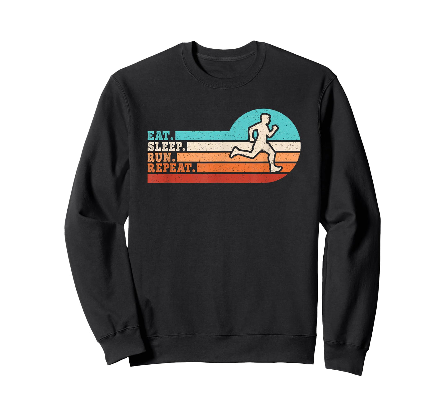 Eat Sleep Run Repeat Retro Running Runner Men Women Kids T-Shirt