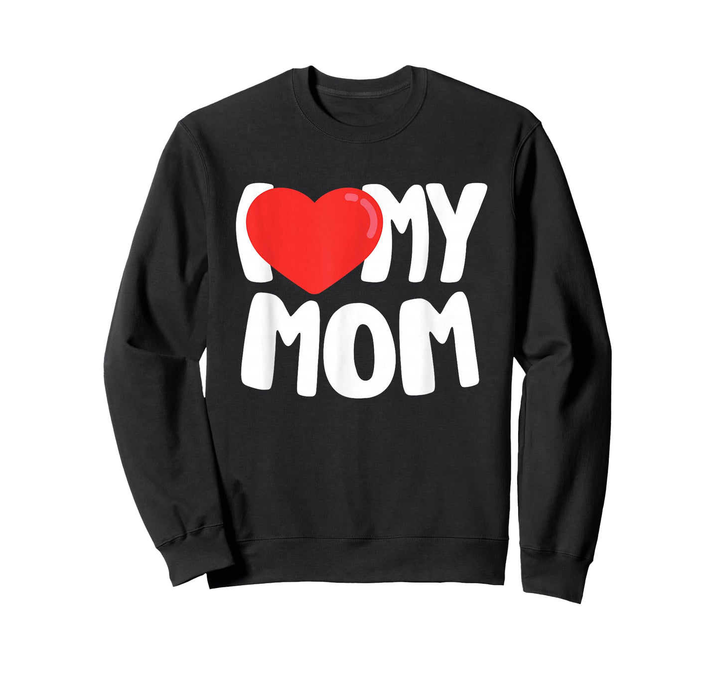 I Love My Mom T-Shirt with Large Red Heart T-Shirt