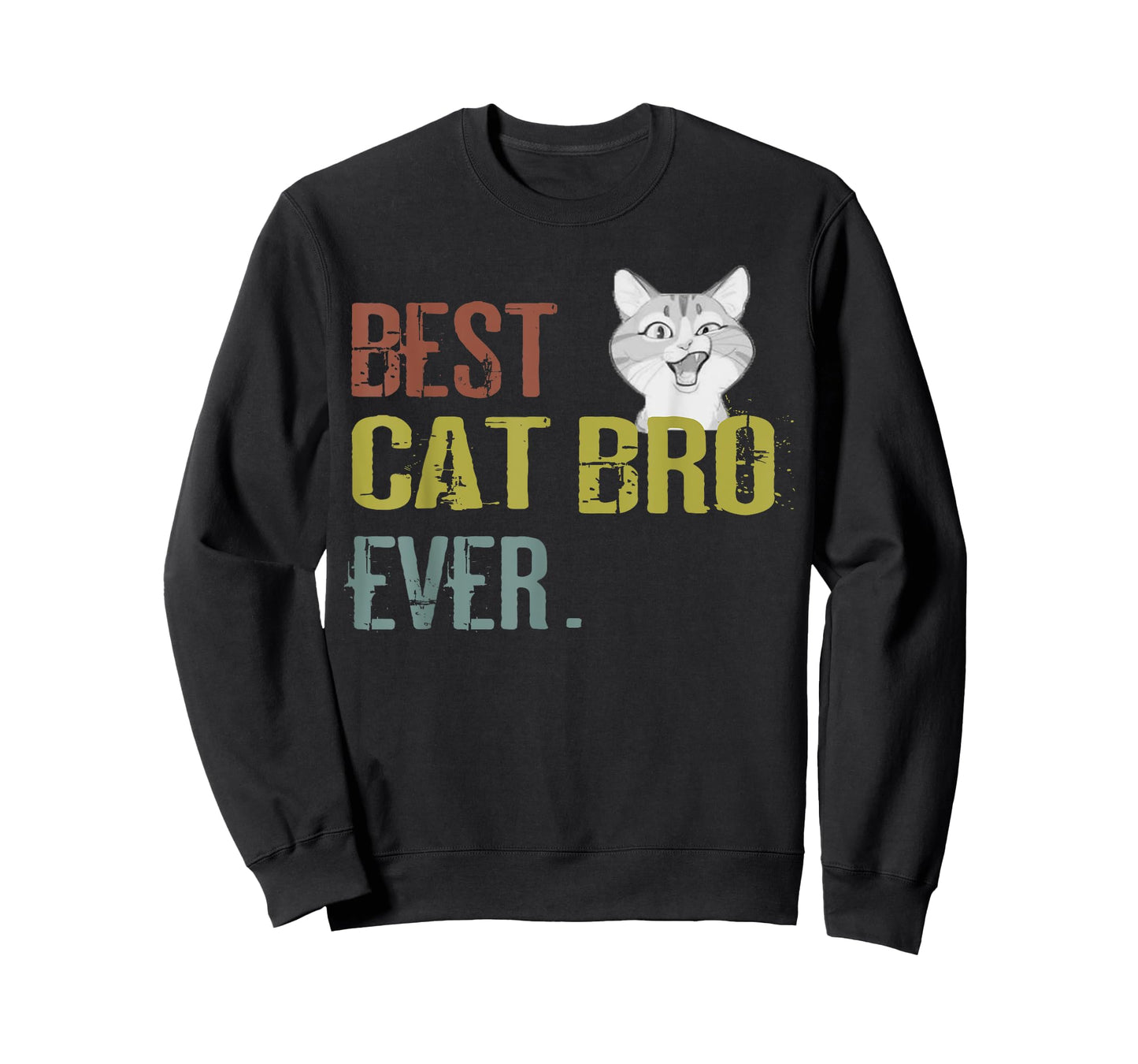 Vintage Best Cat bro Ever TShirt brother birthday Shirt Men Women Kids T-Shirt