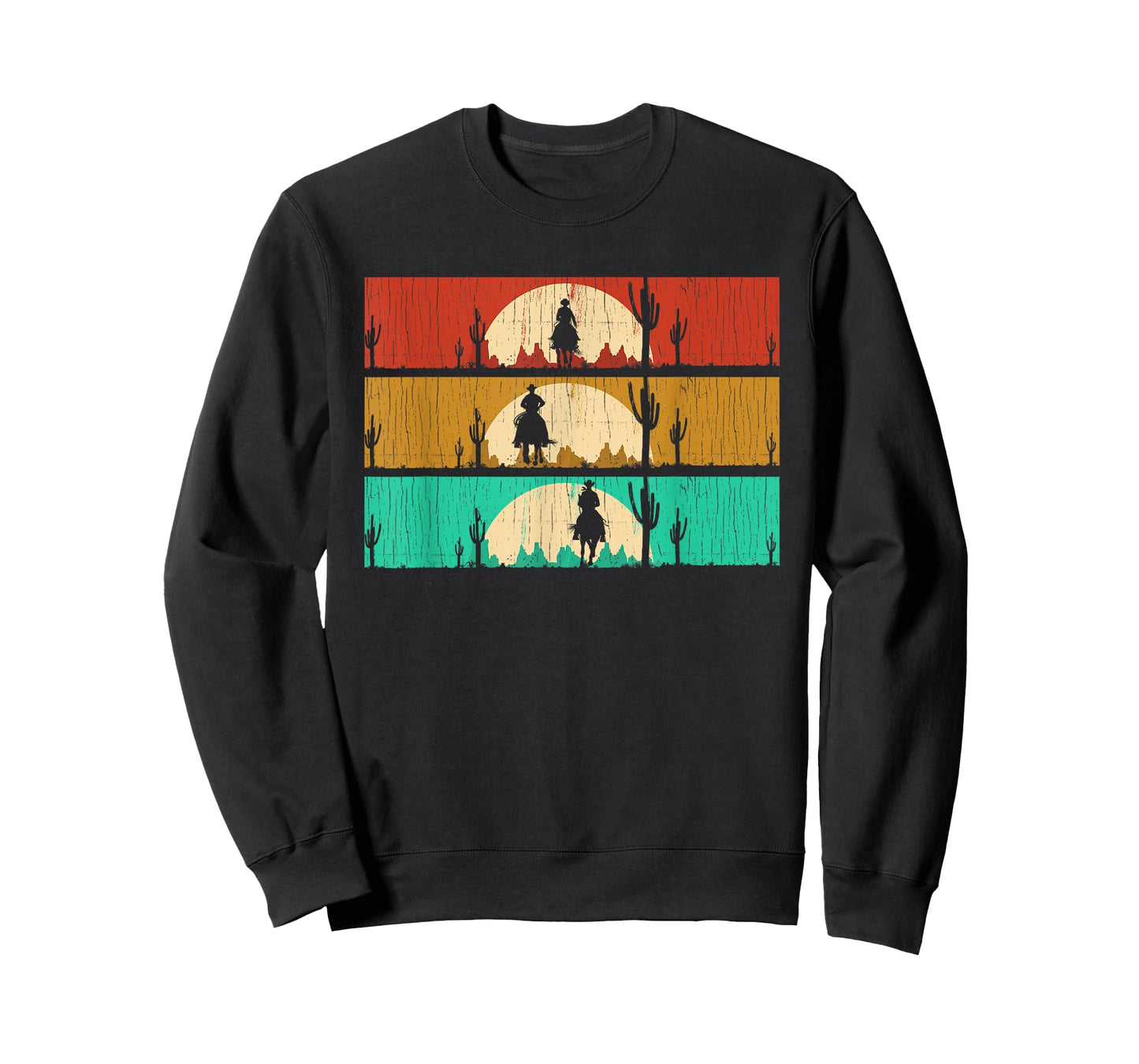 Retro Texas Rodeo Western Horseback Riding Line Dance Cowboy T-Shirt