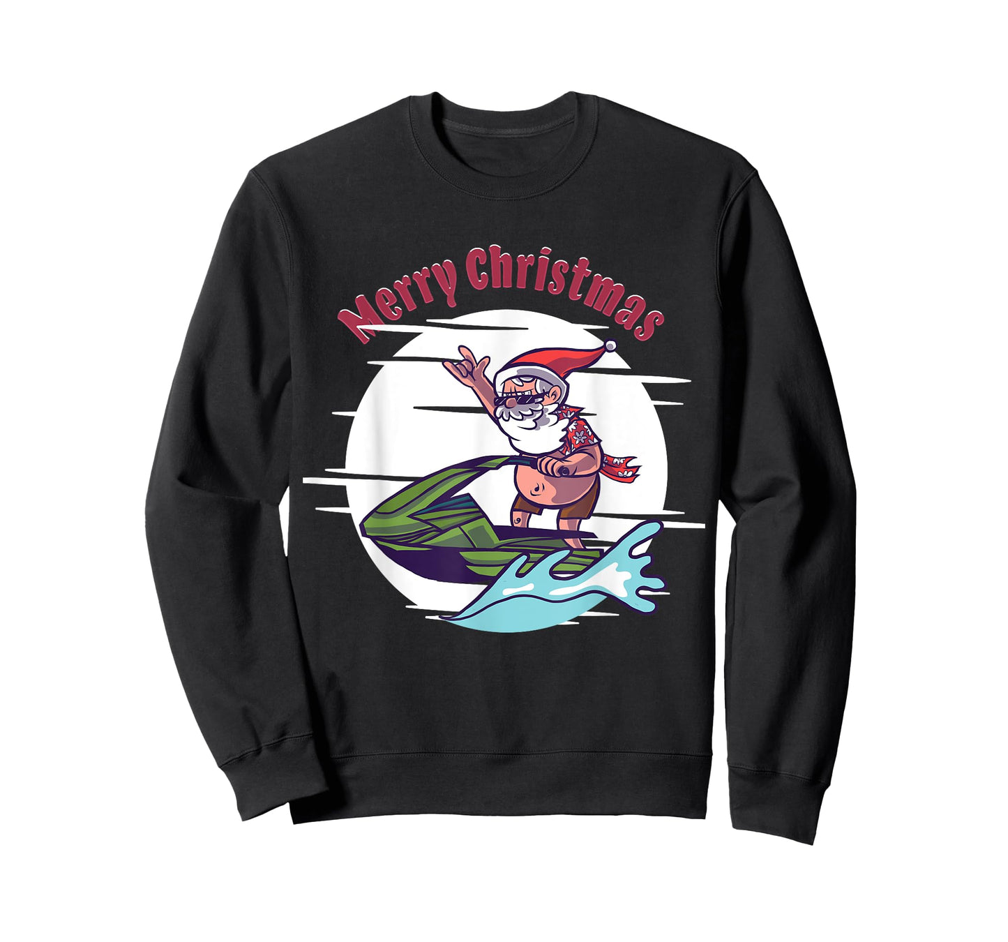 Merry Christmas Santa Jet Ski Watersports T-Shirt