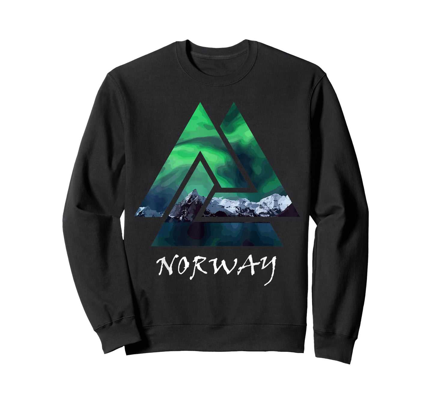 Norway Northern Lights Geometric T-Shirt