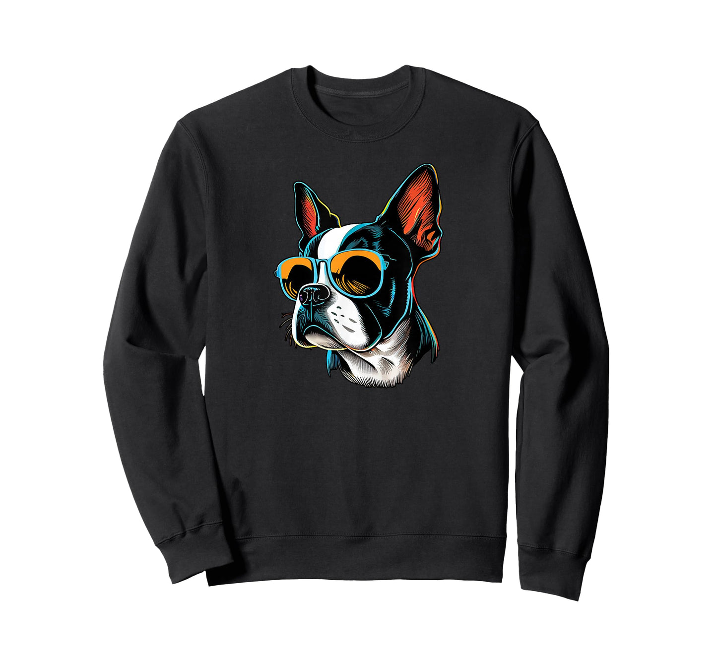 Dad Mom Cool Dog Sunglasses - Boston Terrier T-Shirt