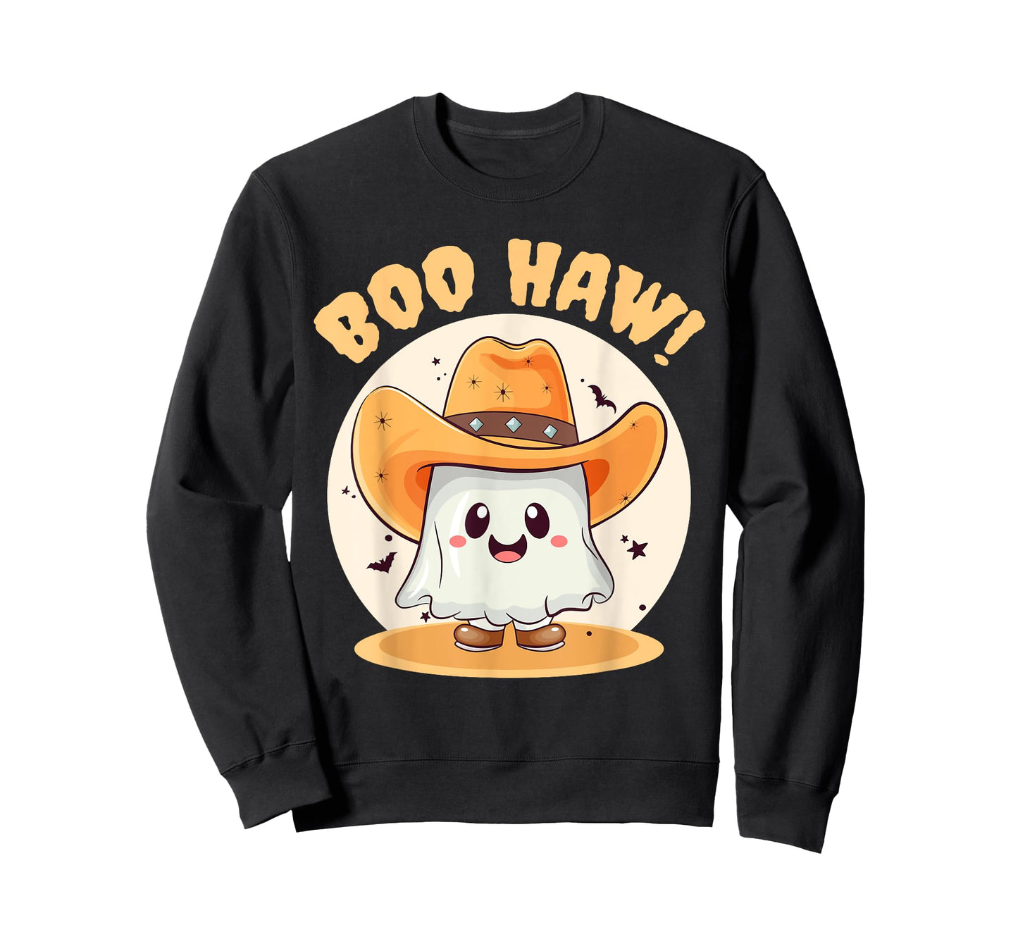 Boo Haw Funny Halloween Western Cowboy Ghost Men Women Kids T-Shirt