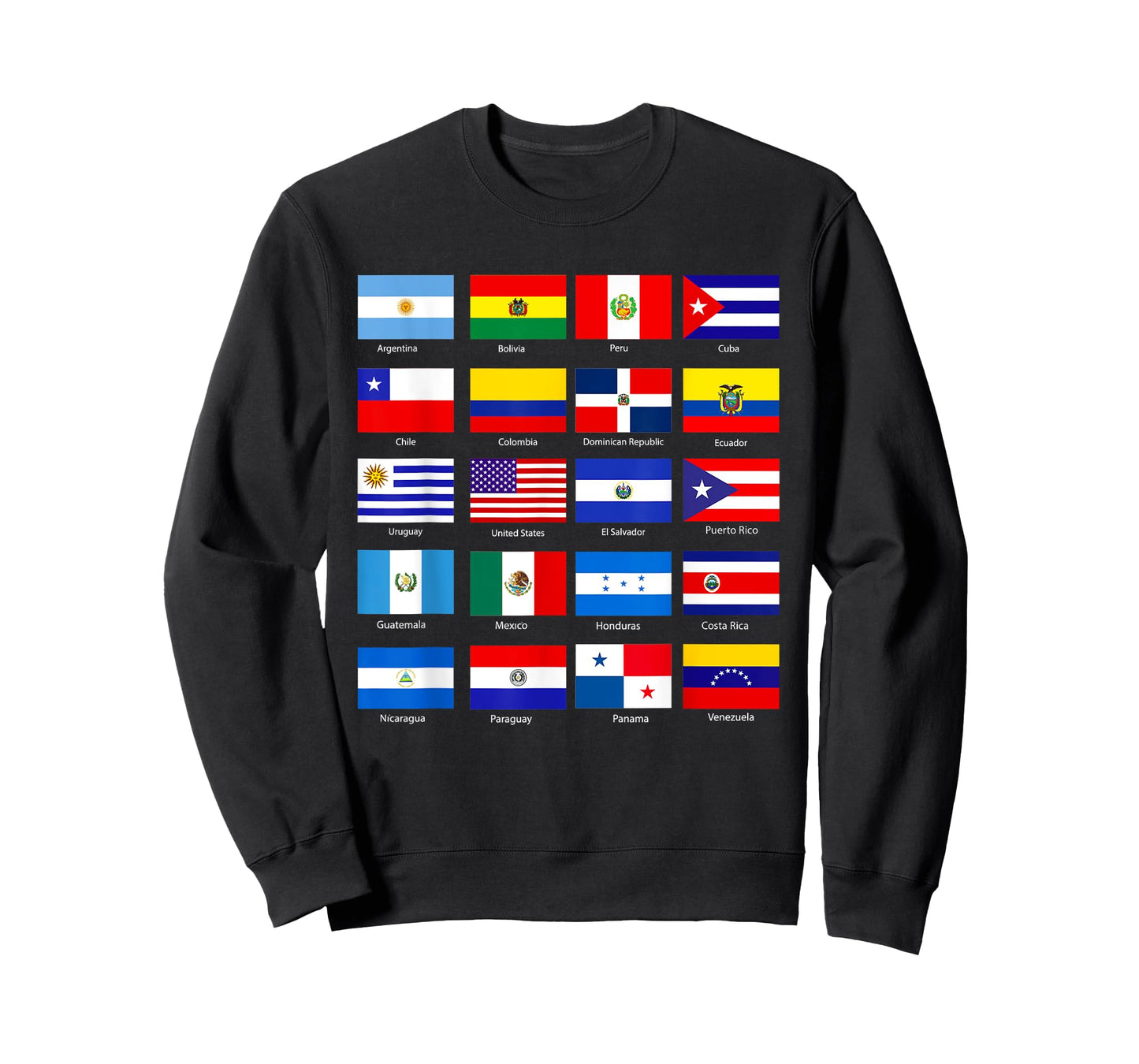 Hispanic Heritage Month 2022 National Latino Countries Flag T-Shirt