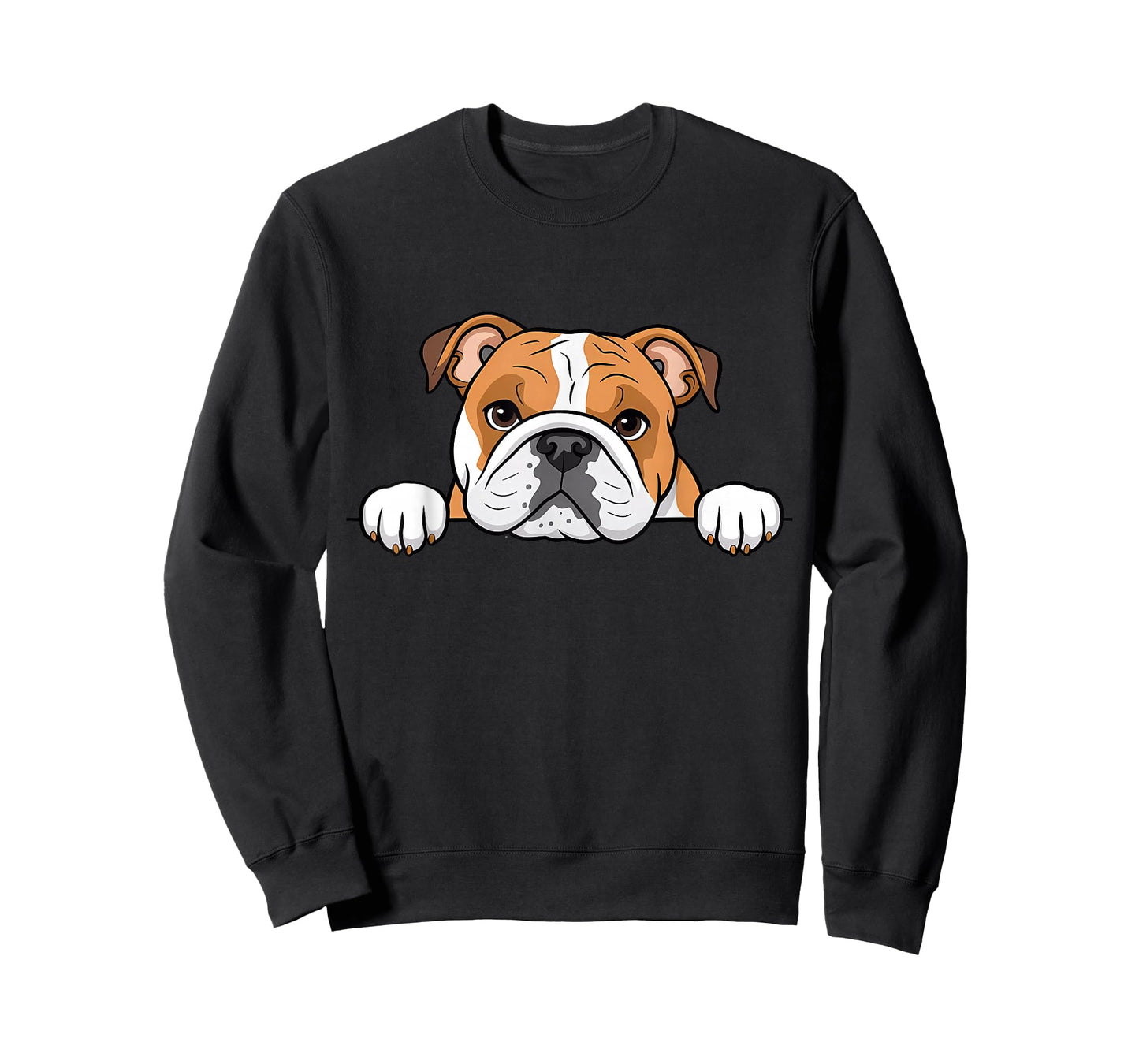 Cute English Bulldog Peeking Puppy Funny Dog Lover T-Shirt