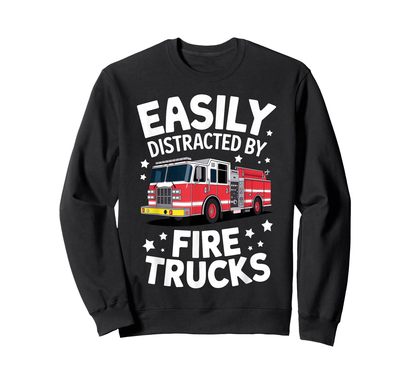 Funny Firefighter Art For Men Women Kids Fire Truck Fireman T-Shirt