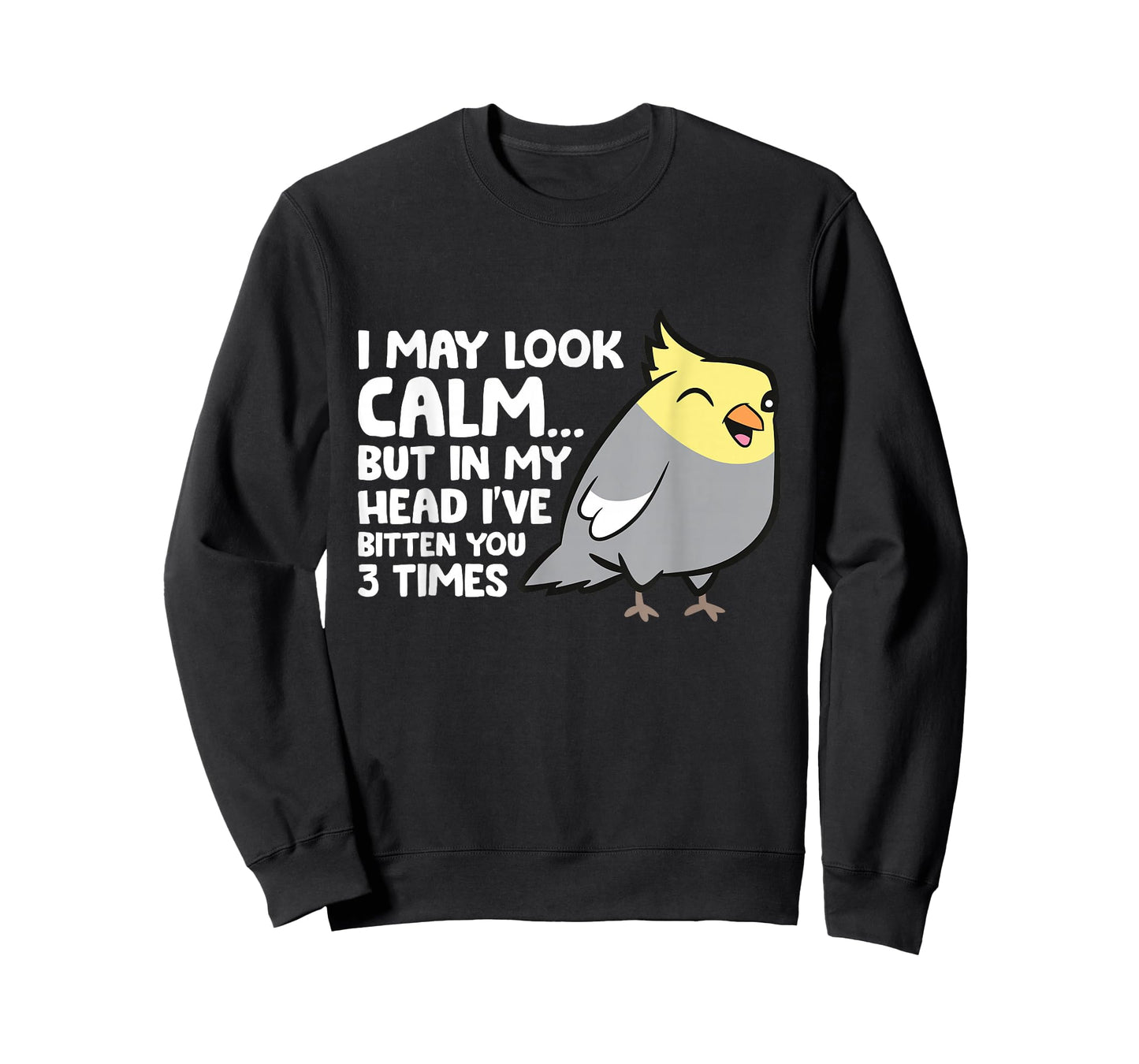 In My Head I've Bitten You 3 Times Funny Cockatiel Parrot T-Shirt