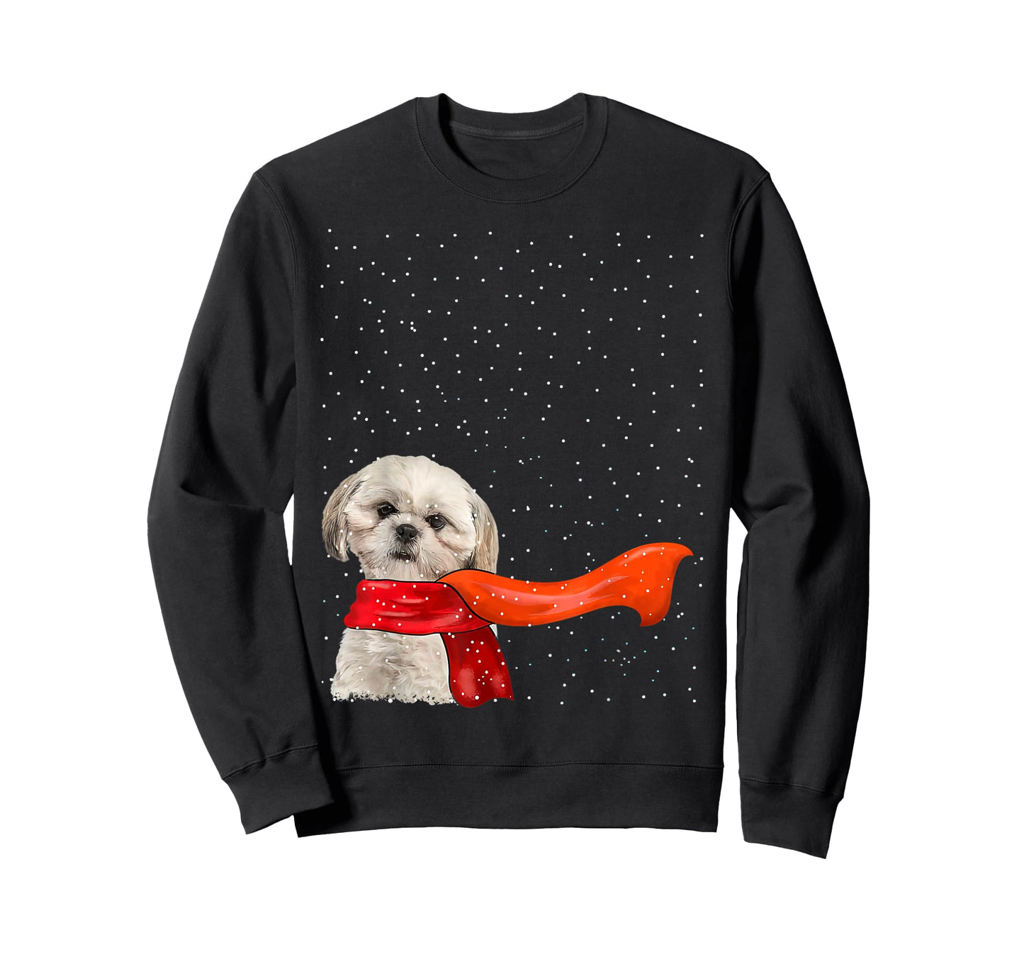 Shih Tzu Dog Winter Christmas Sweater Xmas Pet Men Women T-Shirt