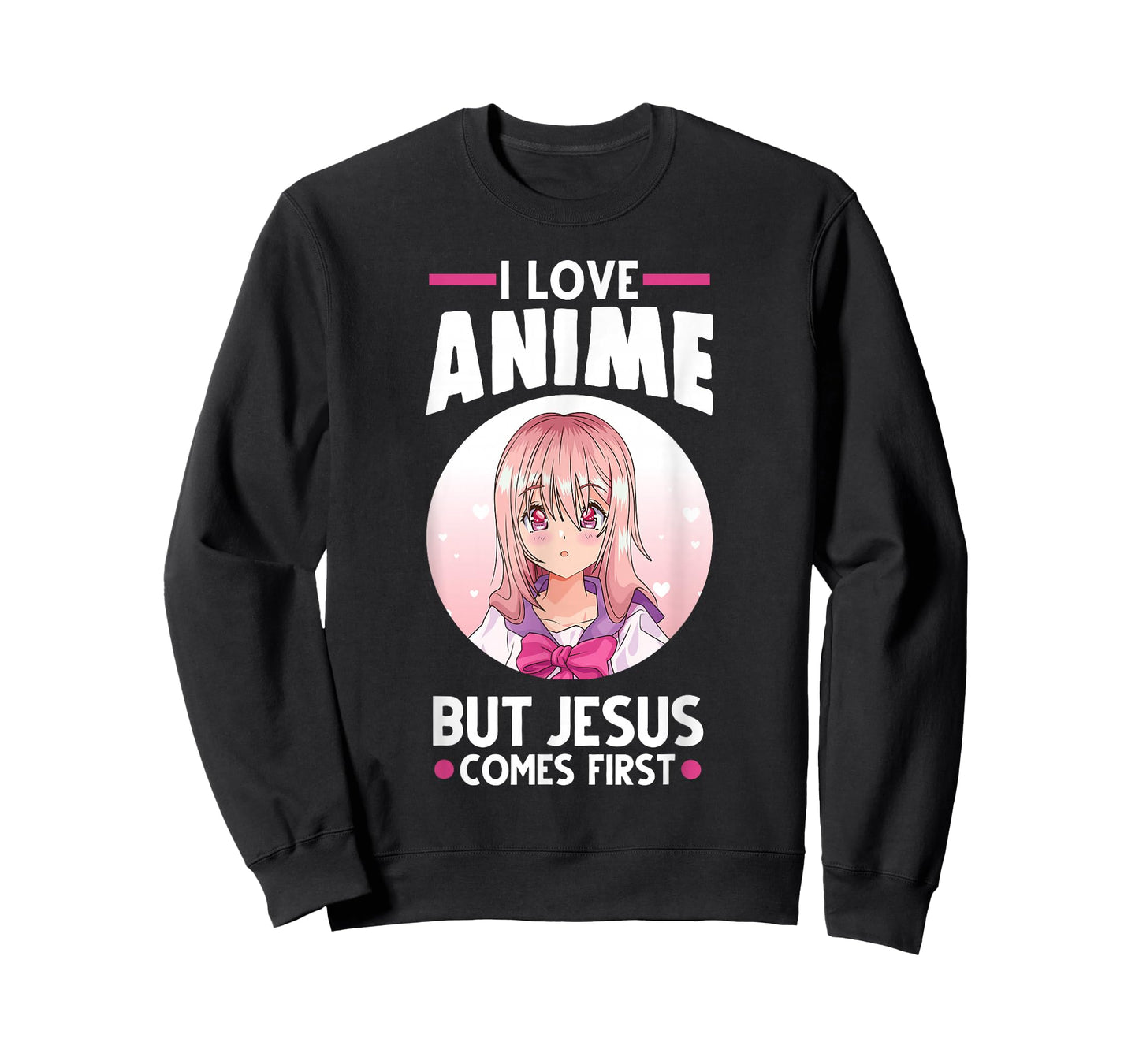 I Love Anime But Jesus Comes First Anime T-Shirt Small