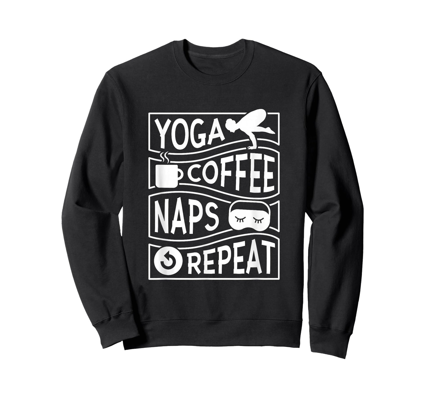 Yoga Coffee Naps Repeat Graphic for Women T-Shirt