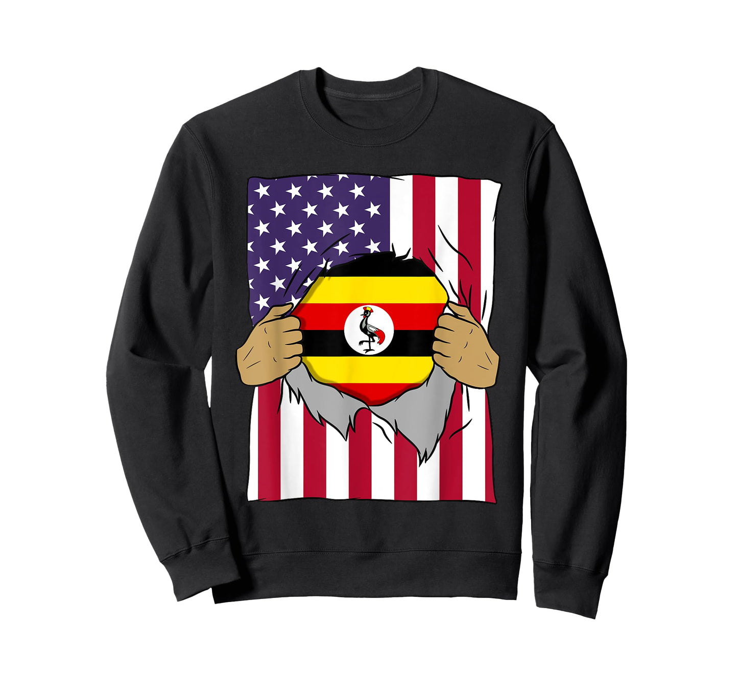 Uganda Flag Blood Inside Me Home Pride Ugandan American Gift T-Shirt
