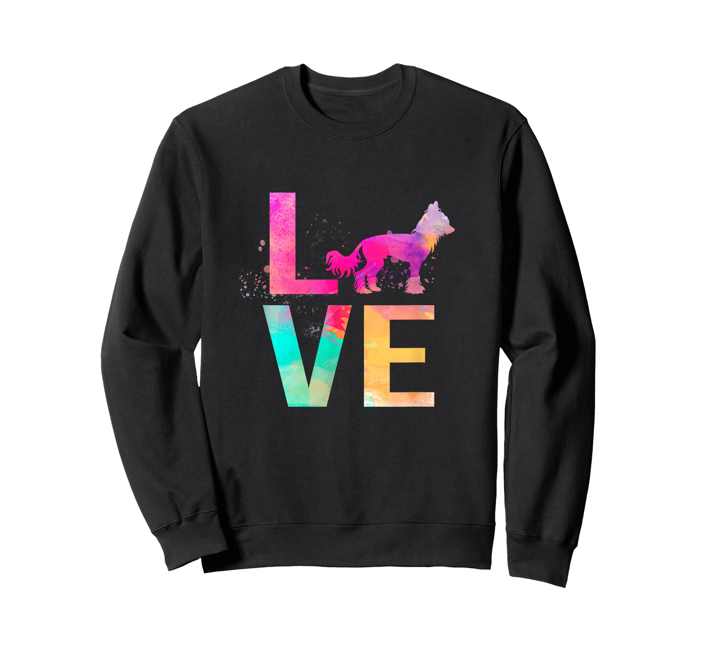 Colorful Chinese Crested Dog Mom Gifts Chinese Crested T-Shirt