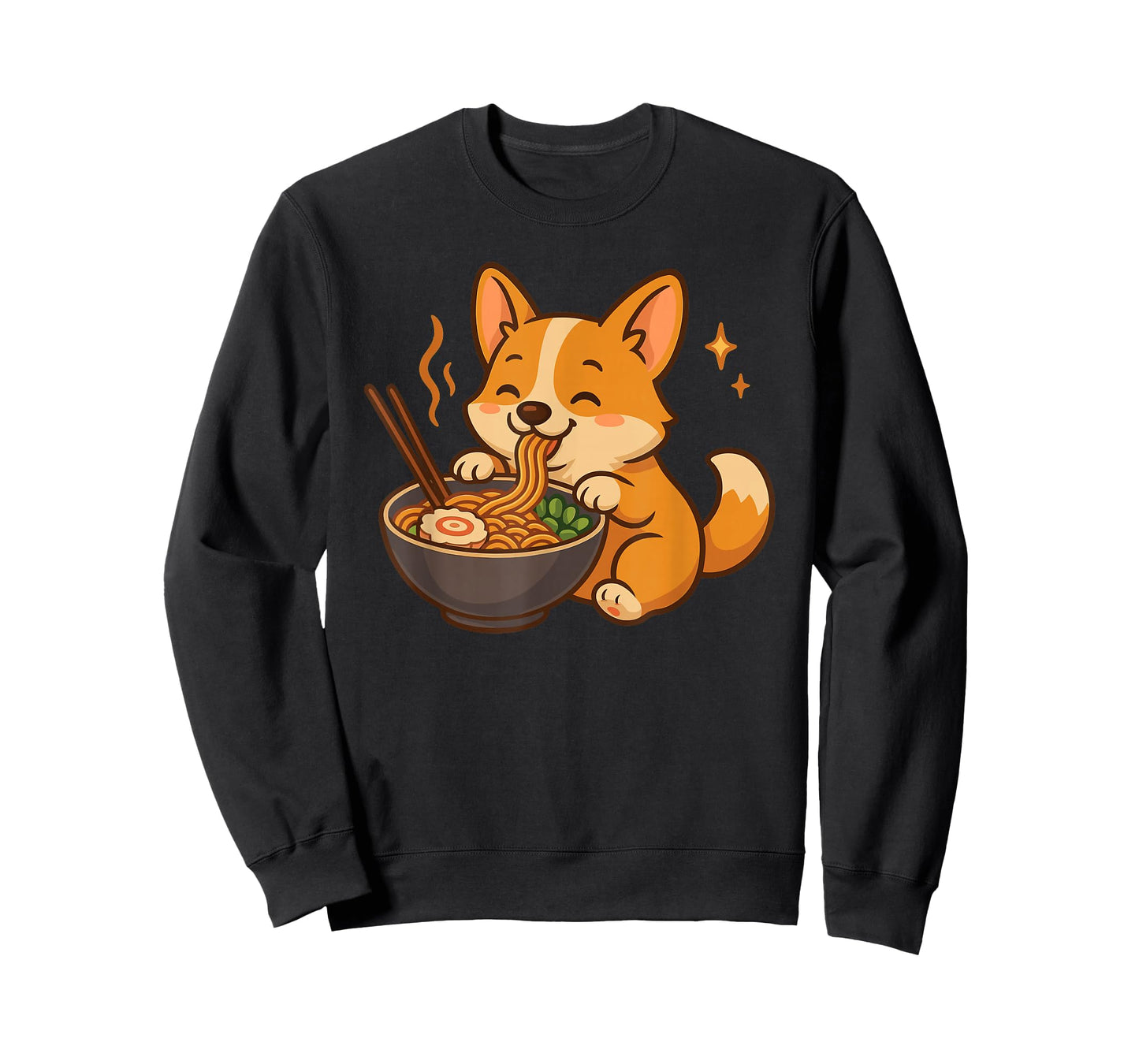 Corgi with Noodles Ramen Kawaii Dog T-Shirt