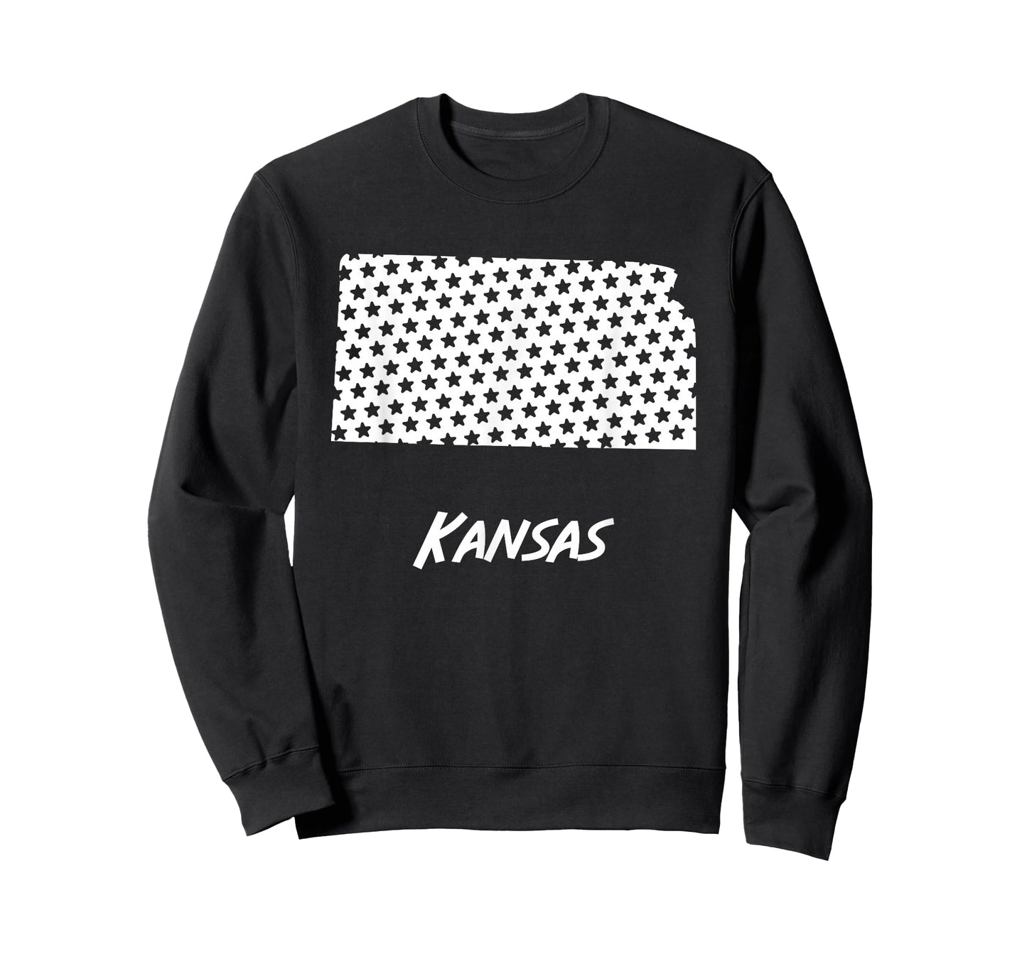 Kansas USA State Outline Stars Vintage Retro Design T-Shirt