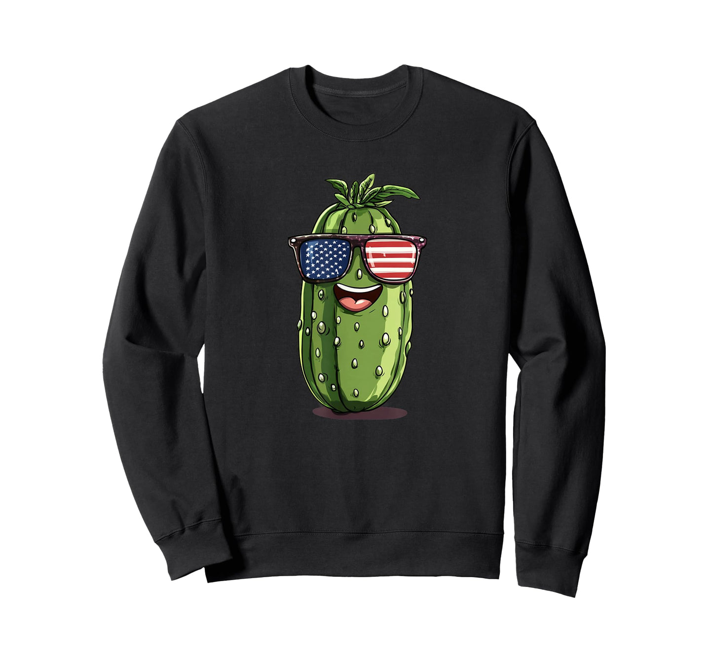 Cool 4th of July Pickle Costume with America Sunglasses T-Shirt