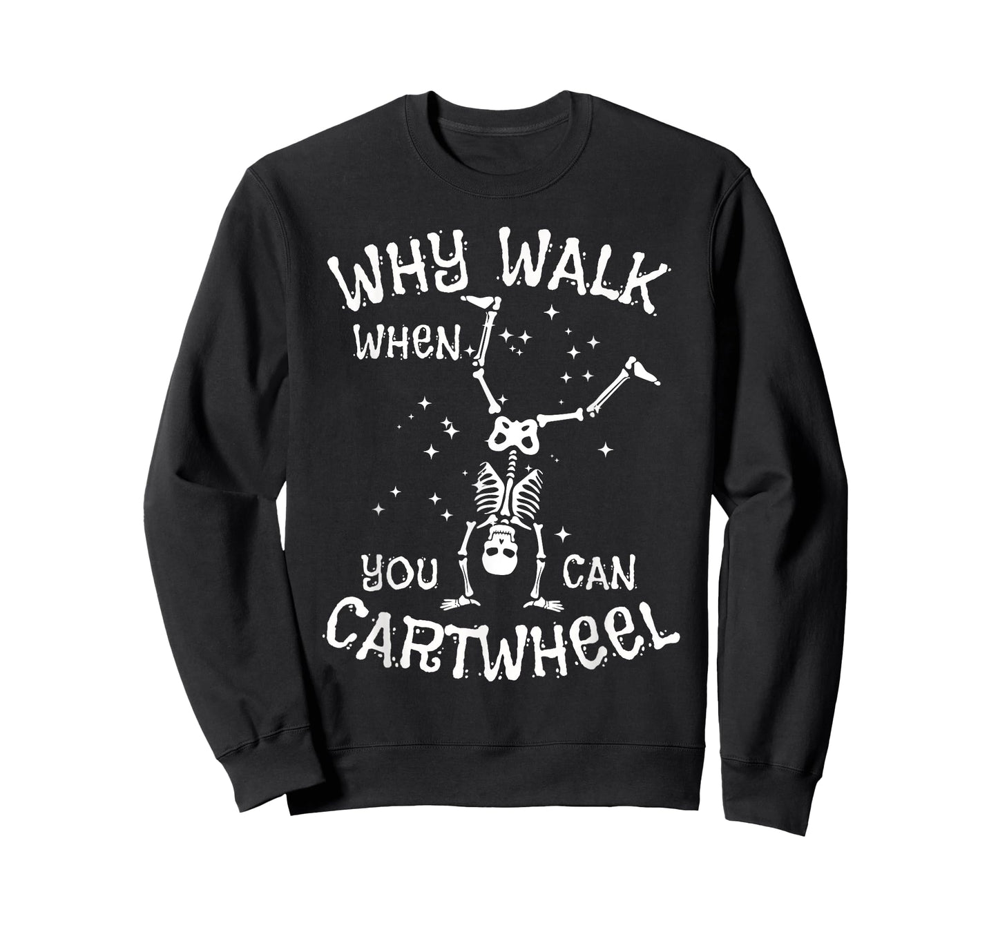 Cartwheel Gymnast Skeleton Funny Halloween Gymnastics Girls T-Shirt