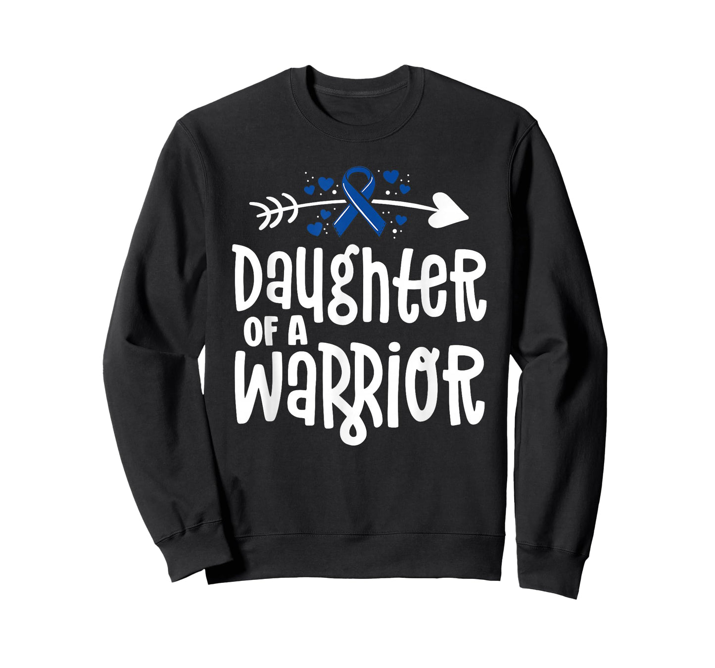Daughter of a Warrior Blue Family Colon Cancer Awareness T-Shirt