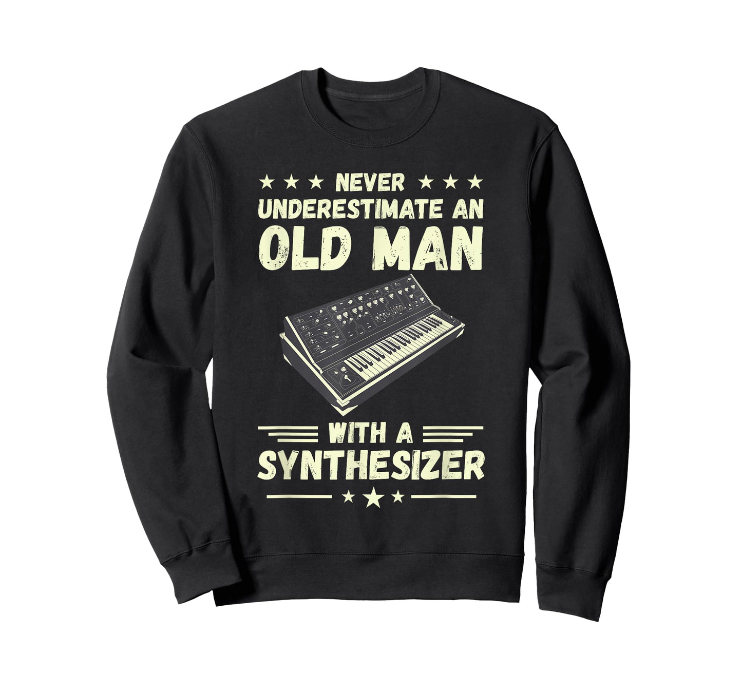 Synthesizer Never Underestimate An Old Man Modular Synth T-Shirt