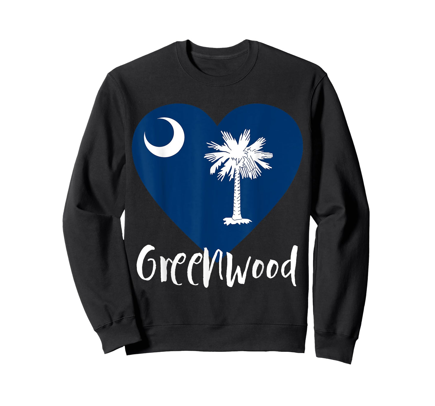 I Love Greenwood South Carolina City SC Flag Heart T-Shirt