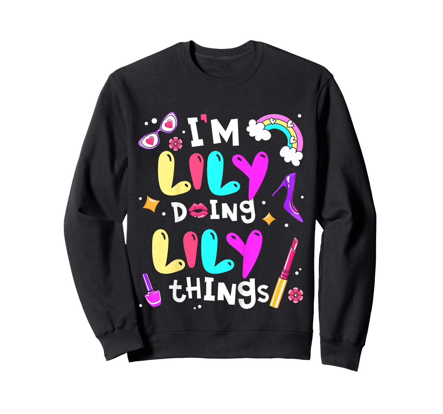Kids I'm Lily Doing Lily Things Cute Girls Personalized Name T-Shirt