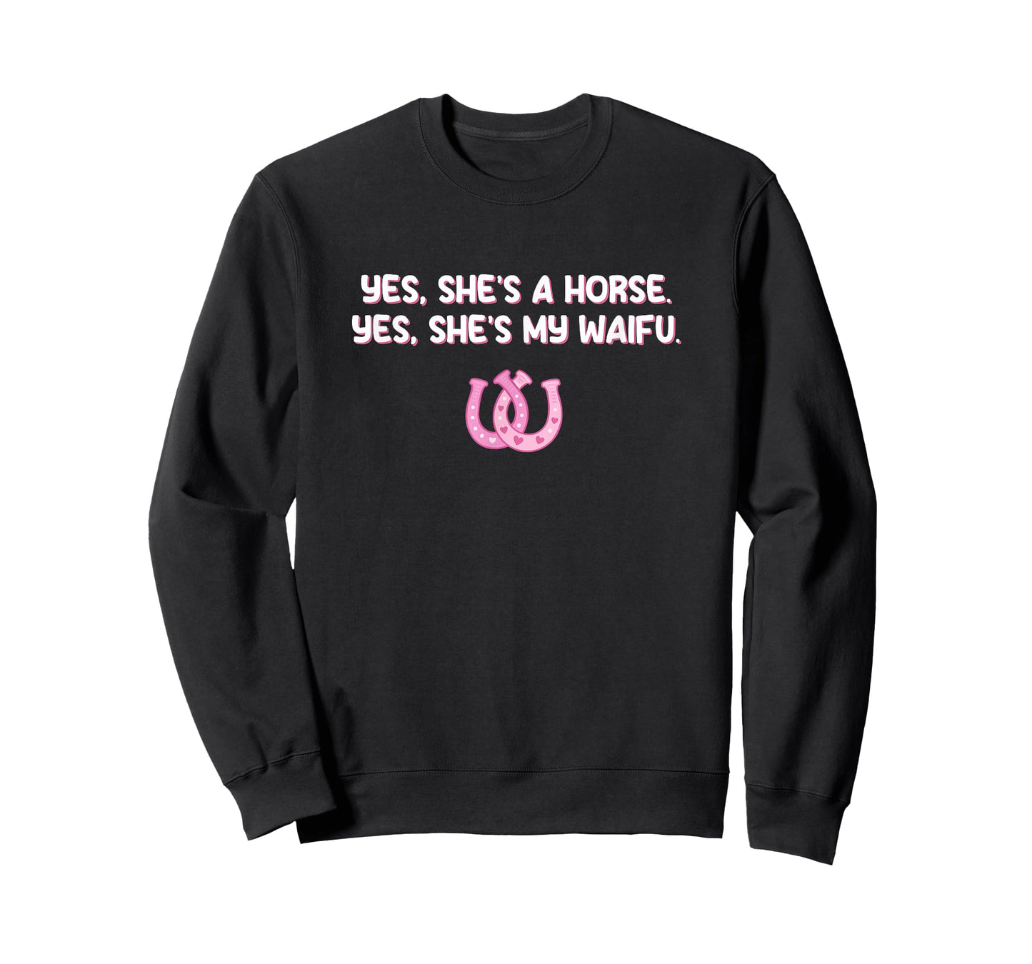 Yes She’s a Horse Waifu Sparkle Horseshoes T-Shirt