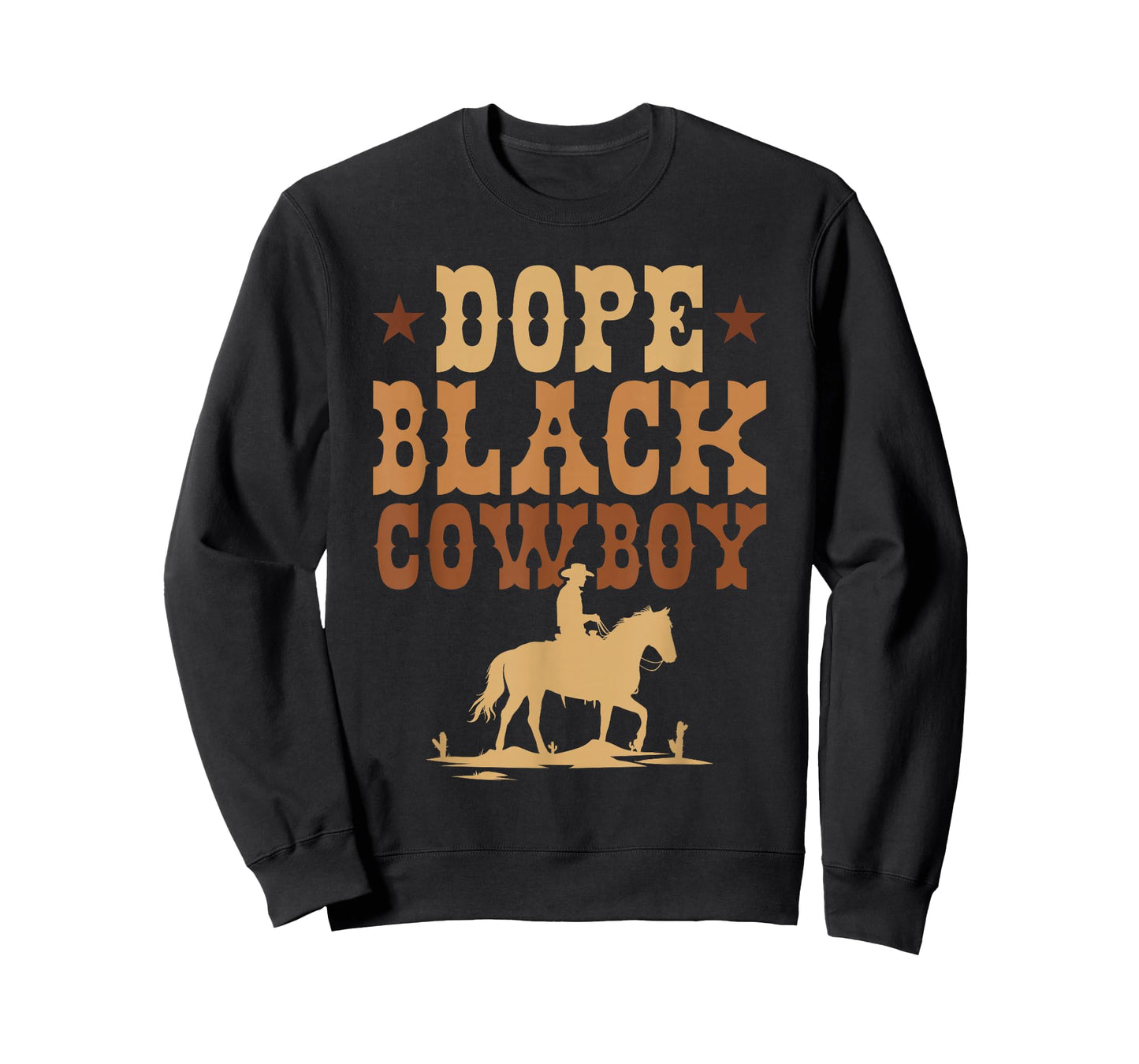 Dope Black Cowboy Melanin Black African Rodeo Cowboy T-Shirt