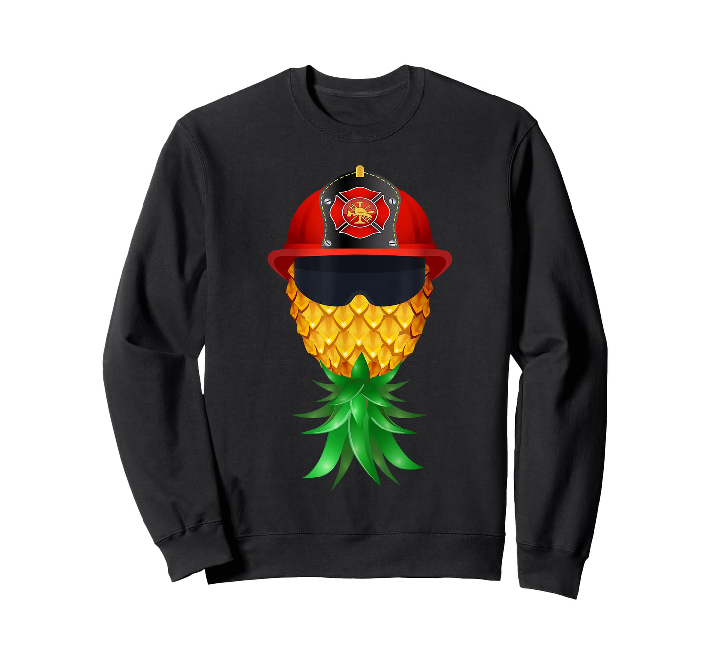 Swinger Upside Down Pineapple Firefighter Red Helmet T-Shirt